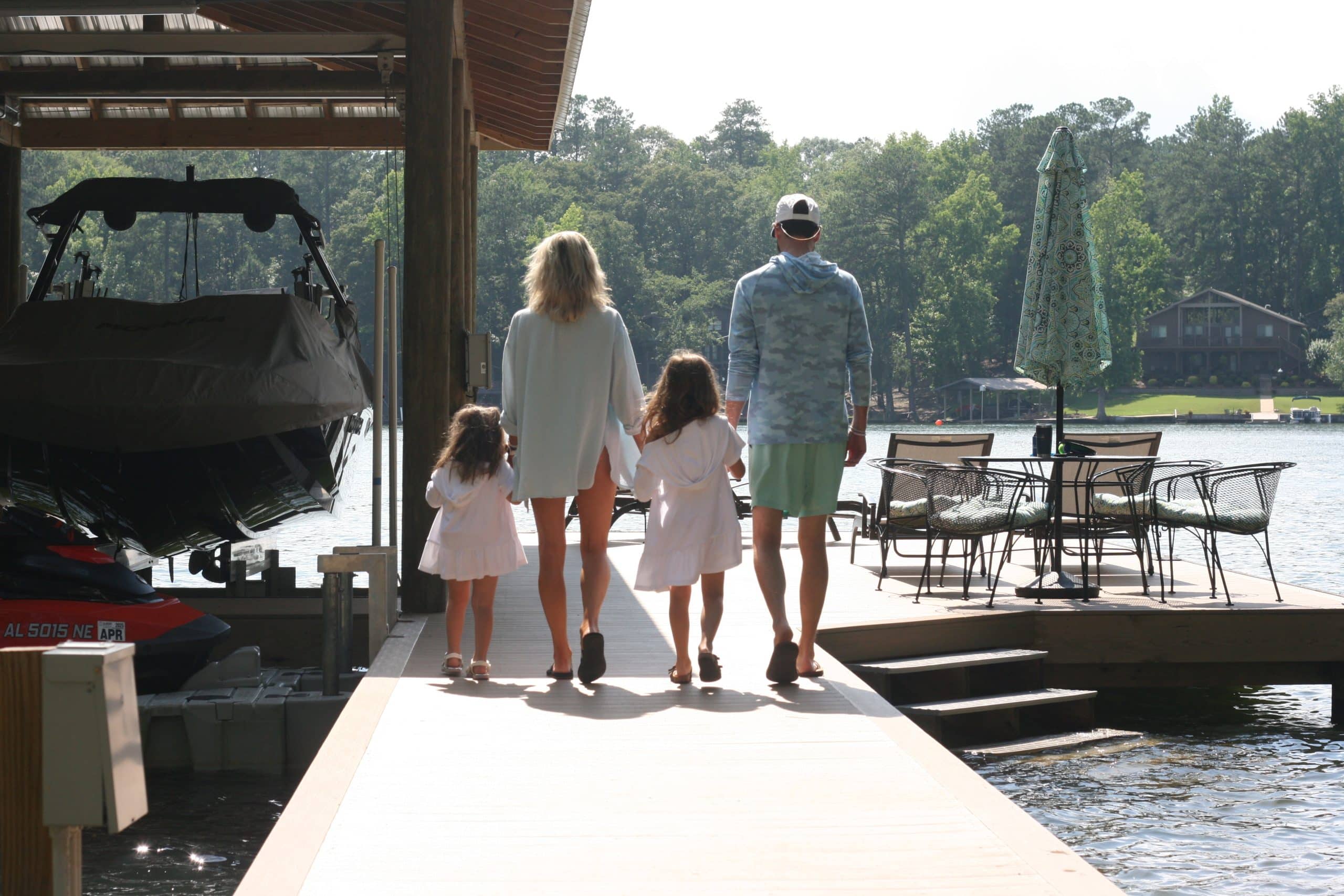 team on stationary dock