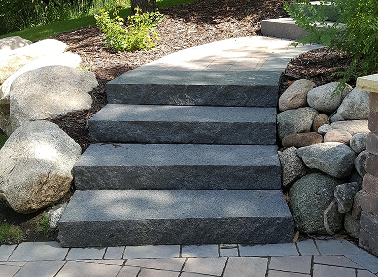 Hardscape patio and stonework on a Lake Martin lakefront property